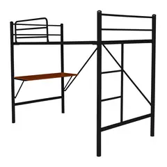 FUTONES Y MUEBLES - Cama Alta 1.5 Plaza Con Escritorio