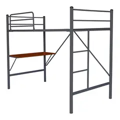 FUTONES Y MUEBLES - Cama Alta 1.5 Plaza Con Escritorio