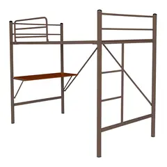 FUTONES Y MUEBLES - Cama Alta 1.5 Plaza Con Escritorio.
