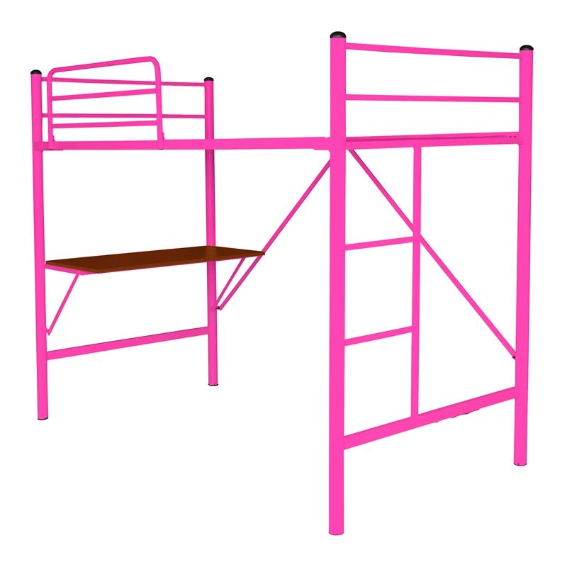 FUTONES Y MUEBLES - Cama Alta 1.5 Plaza Con Escritorio