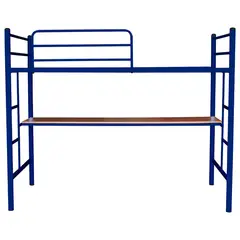 FUTONES Y MUEBLES - Cama Alta 1.5 Plaza Con Escritorio.