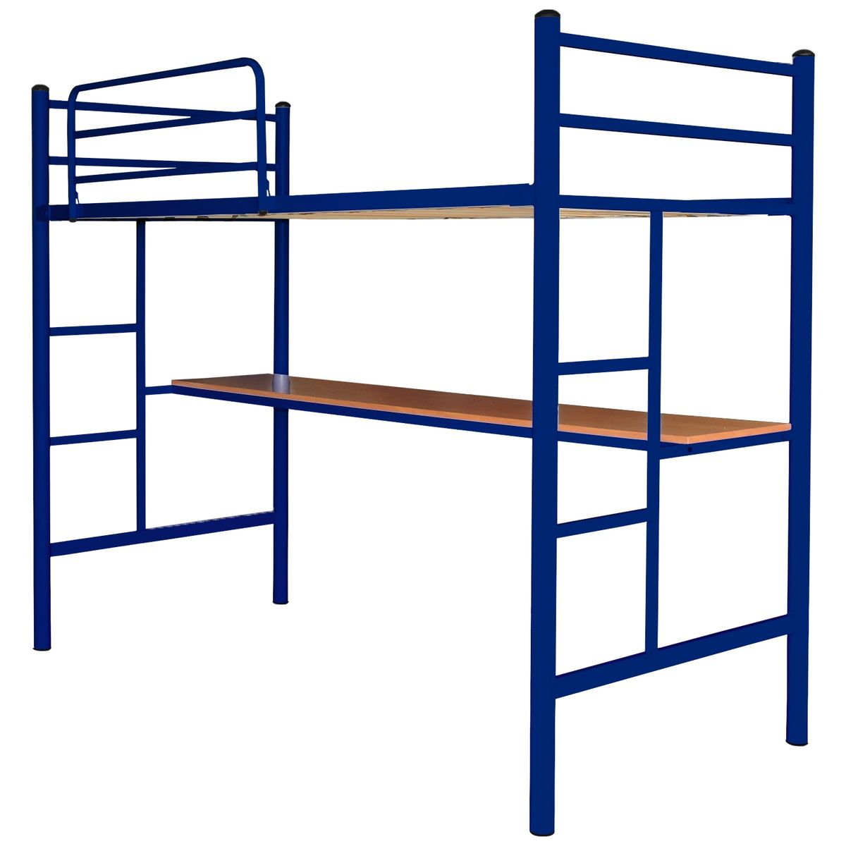 FUTONES Y MUEBLES - Cama Alta 1 Plaza Con Escritorio..