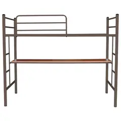 FUTONES Y MUEBLES - Cama Alta 1.5 Plaza Con Escritorio.