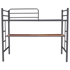 FUTONES Y MUEBLES - Cama Alta 1.5 Plaza Con Escritorio.