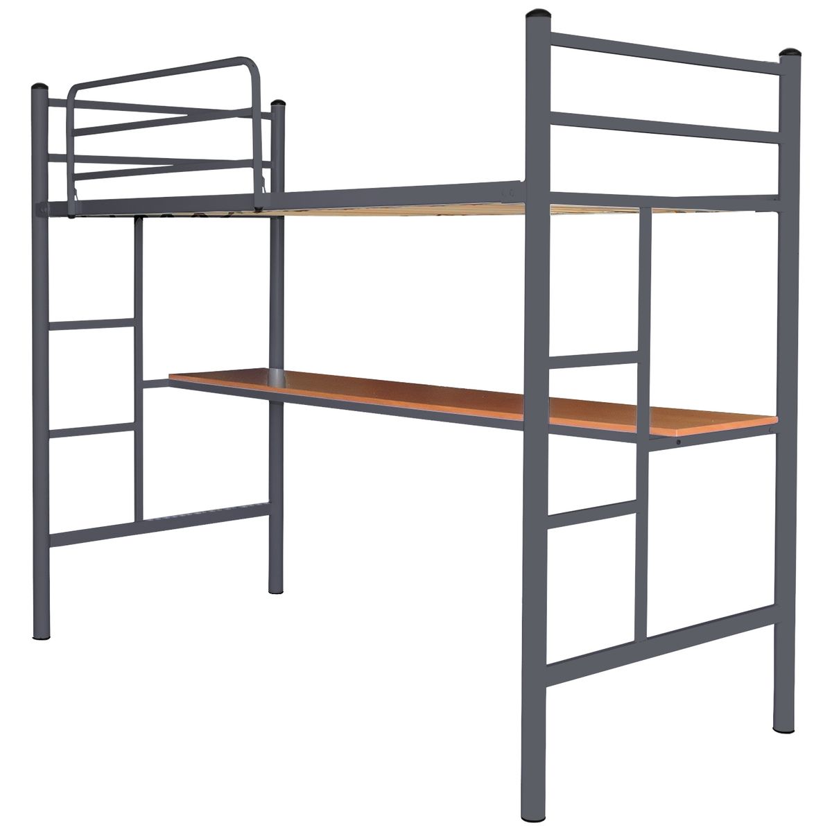 FUTONES Y MUEBLES - Cama Alta 1.5 Plaza Con Escritorio.