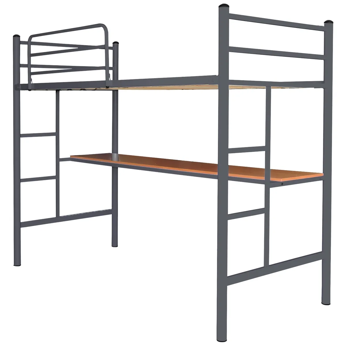 FUTONES Y MUEBLES - Cama Alta 1 Plaza Con Escritorio..