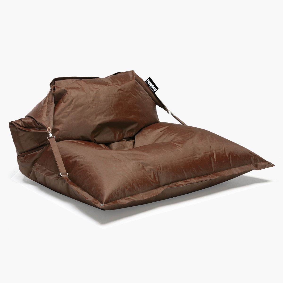 TUMBAO - Puffs Correa Café Moro de 180 X 140, para Casa y Jardín