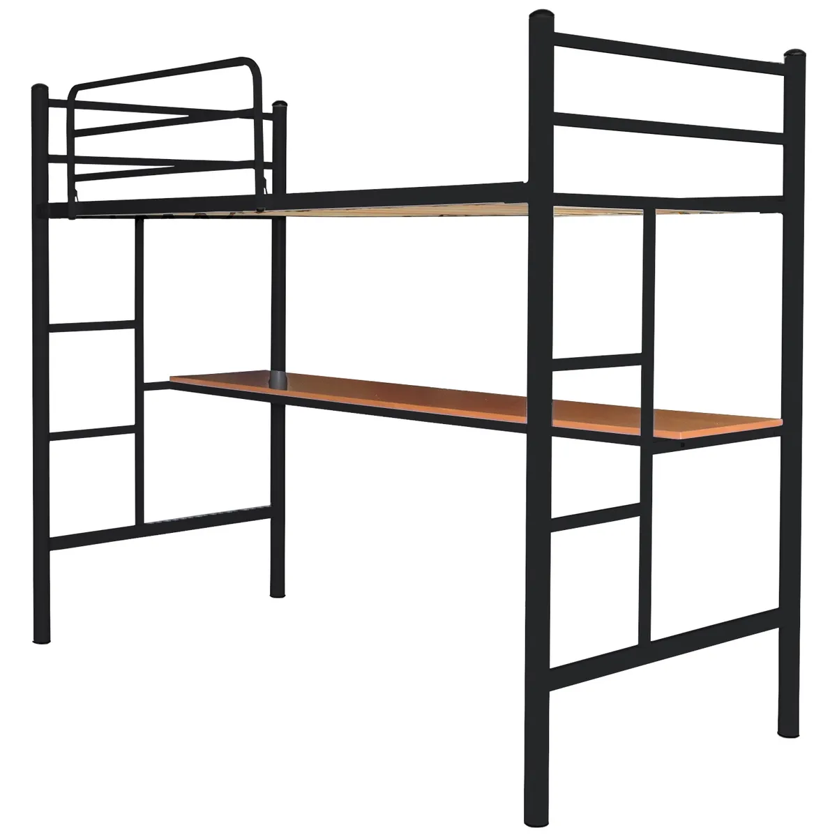 FUTONES Y MUEBLES - Cama Alta 1 Plaza Con Escritorio..