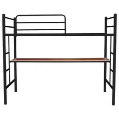 FUTONES Y MUEBLES - Cama Alta 1.5 Plaza Con Escritorio.