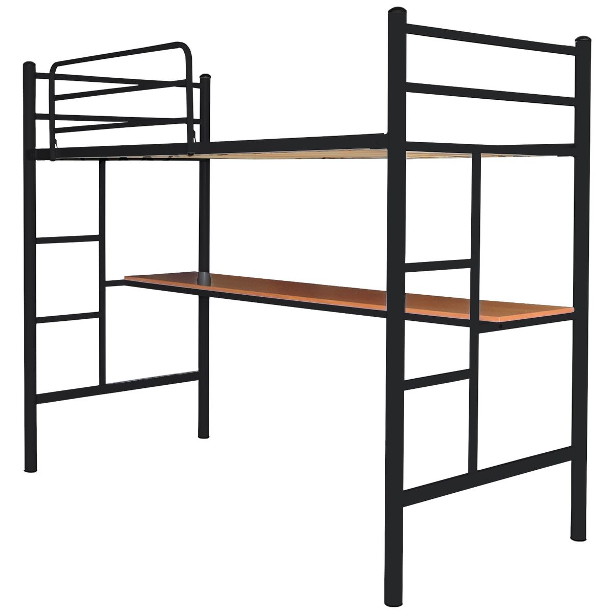 FUTONES Y MUEBLES - Cama Alta 1.5 Plaza Con Escritorio.