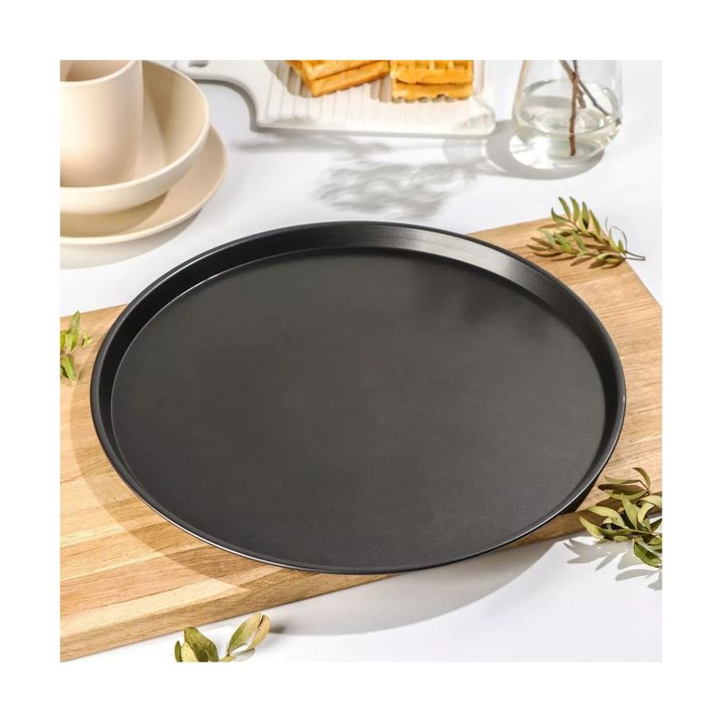 GENERICO - Molde Redondo Liso Para Pizza Pan Bandeja 32cm Antiadherente