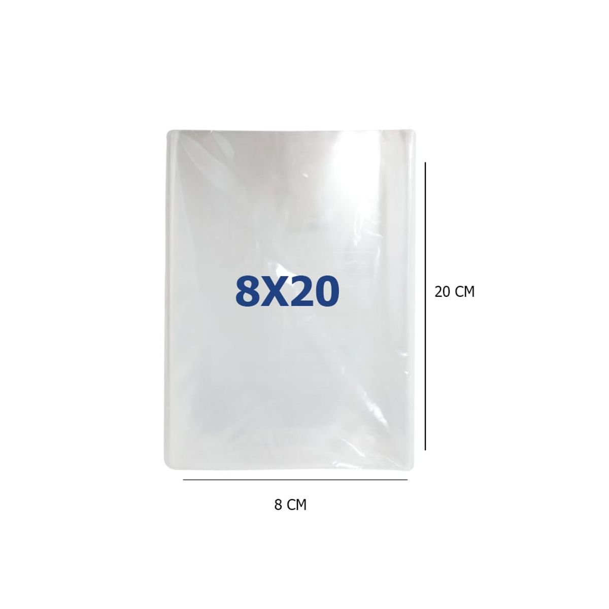GENERICO - Bolsas Celofán Polipropileno Transparente 8x20 500 Unidades