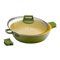AMERCOOK - Cacerola de Aluminio Fundido 28 cm Olive