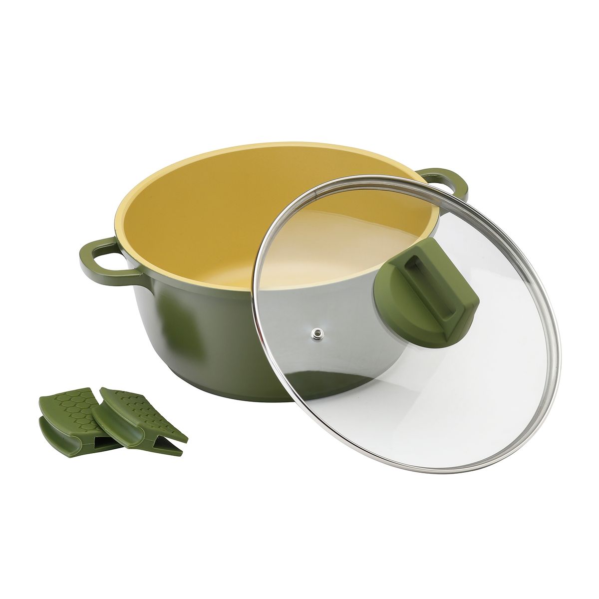 AMERCOOK - Olla de Aluminio Fundido 24 cm Olive