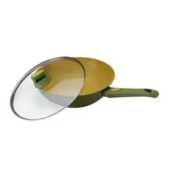 AMERCOOK - Wok de Aluminio Fundido 28 cm Olive