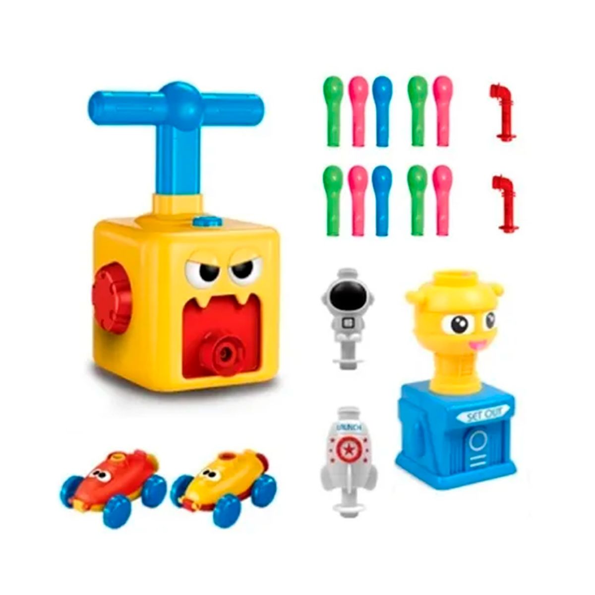 GENERICO - Auto Lanzador De Globo Para Niño Amarillo Monster