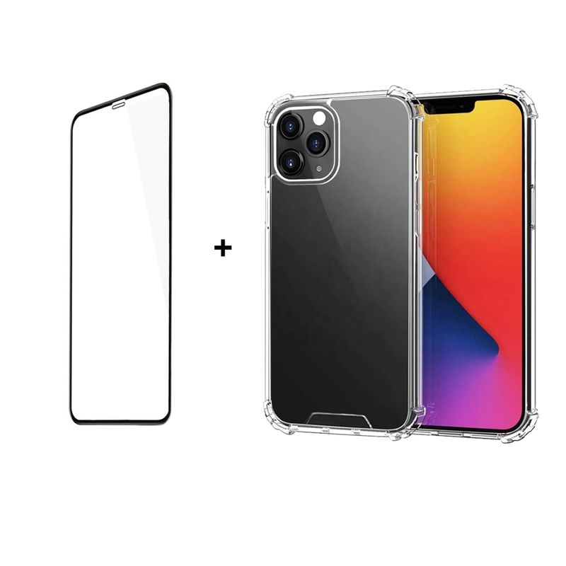 GENERICO - Kit Carcasa Para iPhone 12 Pro + Lámina Cerámica