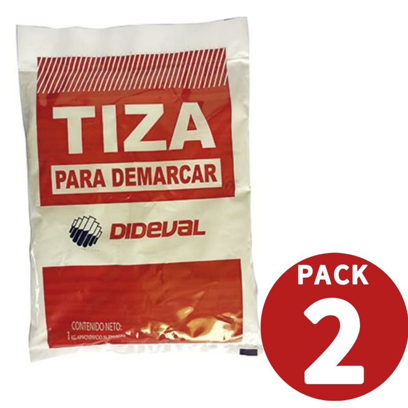 GENERICO - Tiza Para Demarcar Superficies 1kg Pack 2 Unidades Dideval
