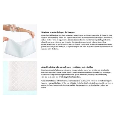 Imagen 2 del producto 100 Sabanillas Perros De Entrenamiento Pañales 45x60Cm aroma