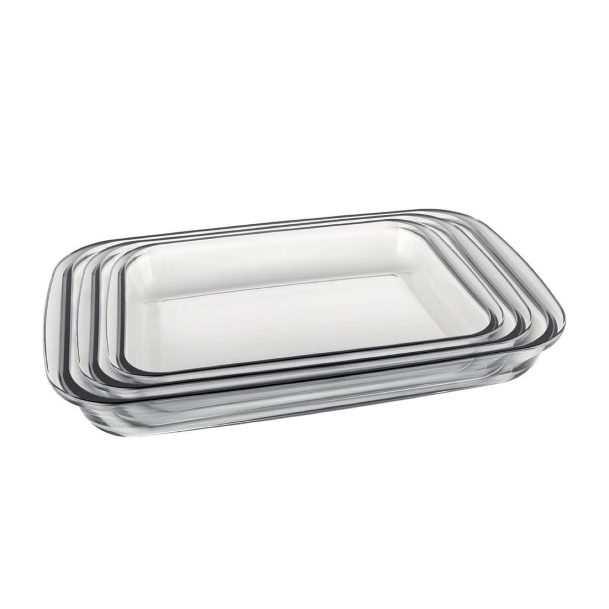 MARINEX - Set De 3 Fuentes Asadera De Vidrio Para Horno