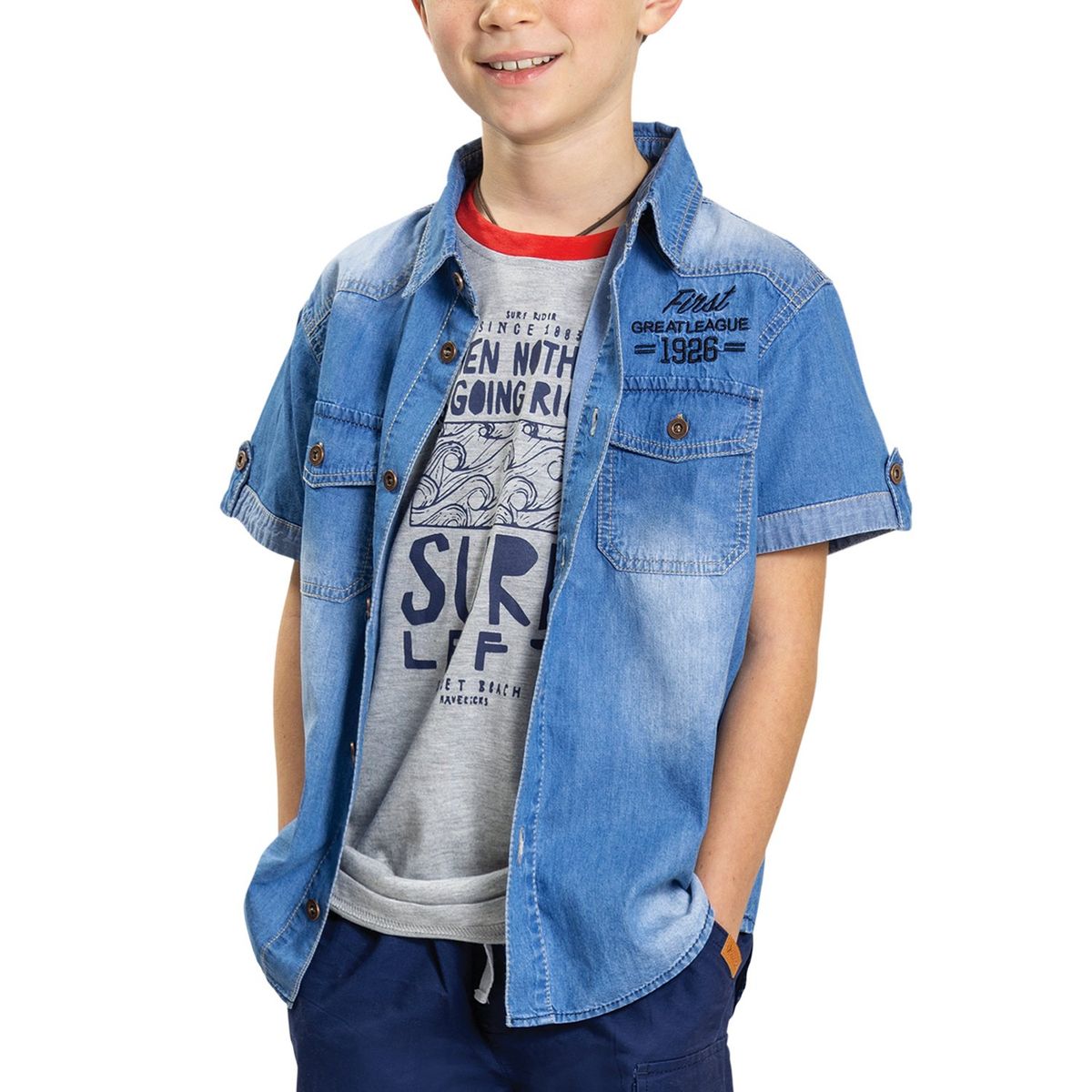 EXCEPTION - Camisa Niño Mezclilla Exception