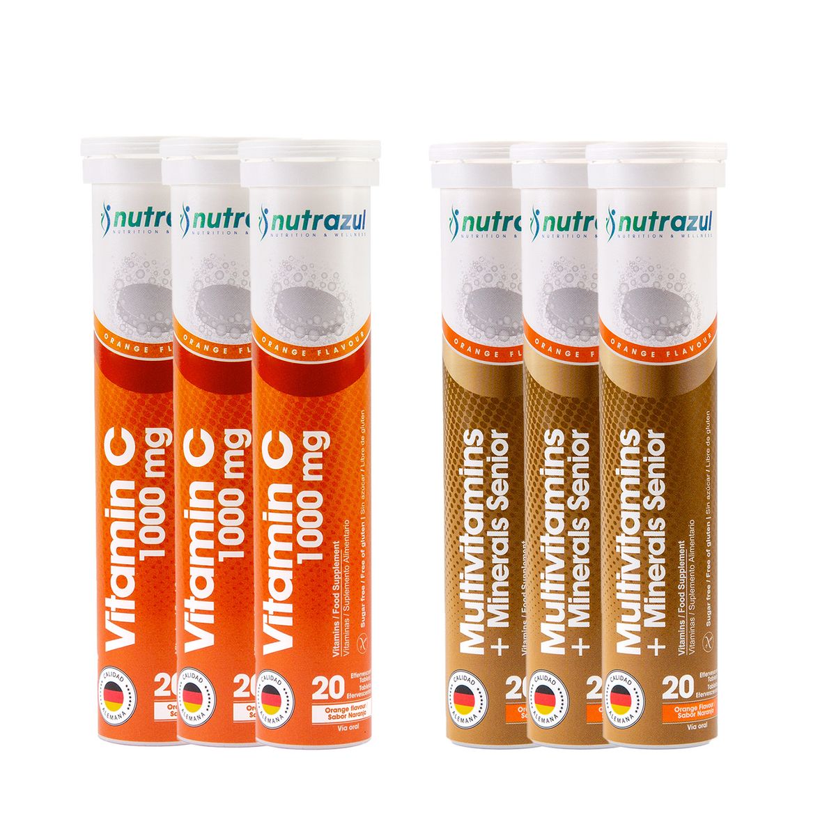 NUTRAZUL - Vit C 1.000 Mg.+  Multivitamínico Senior - (Pack 6 Unidades)