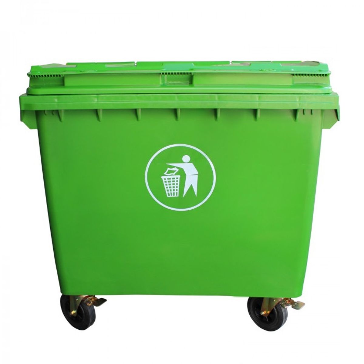 SIGNET CLASSICS - Contenedor Basura Plastico 660 Litros Verde