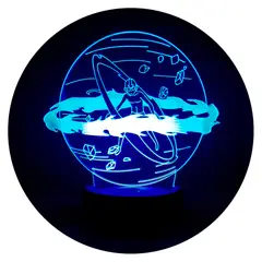 3DILUTION - Lámpara Aang 4 Elementos Avatar Base Negra con App