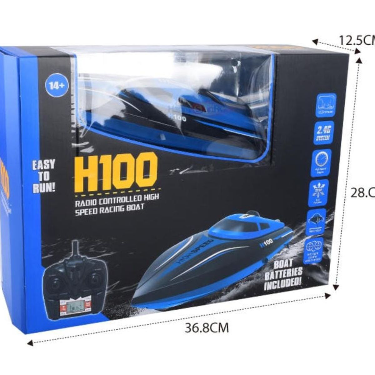 GENERICO - Lancha Control Remoto H100 Bote Barco 2,4 Ghz