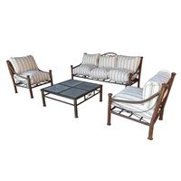 Juego de Living Fierro Etrusco ""Nudo"" Con Mesa de Centro 4 Piedras Incluida.