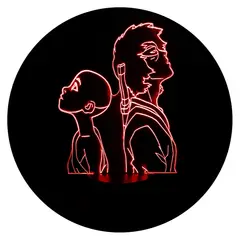3DILUTION - Lámpara Aang y Zuko Avatar Base Negra con App