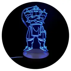 3DILUTION - Lampara De Mesa Alphonse Elric FMA Base Madera