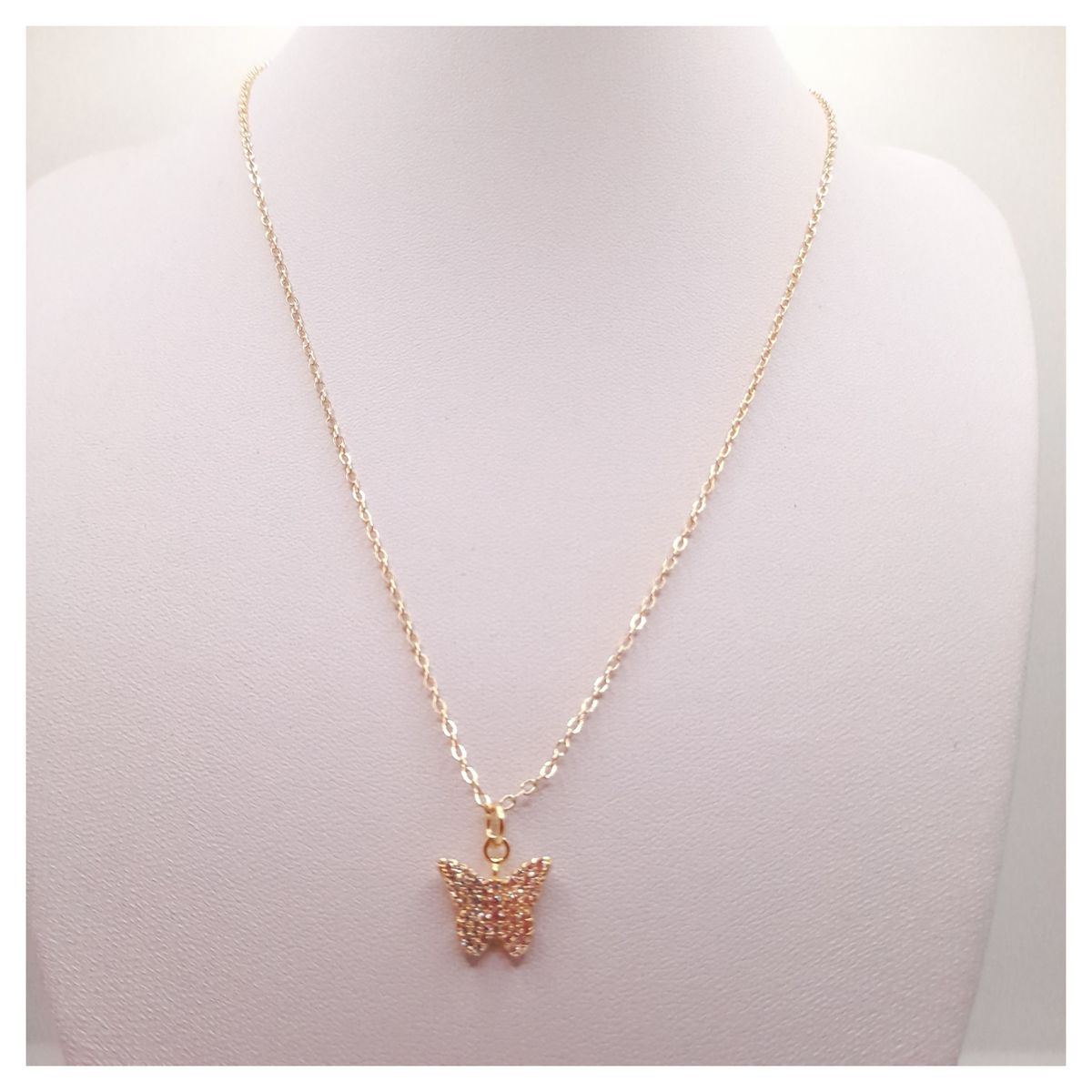 CAT JOYAS - cadena con mariposa con circones