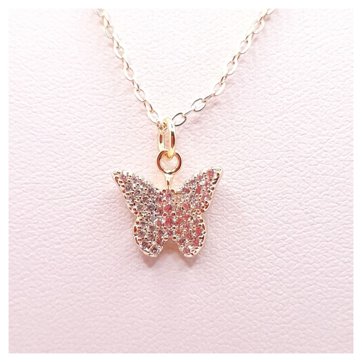 CAT JOYAS - cadena con mariposa con circones
