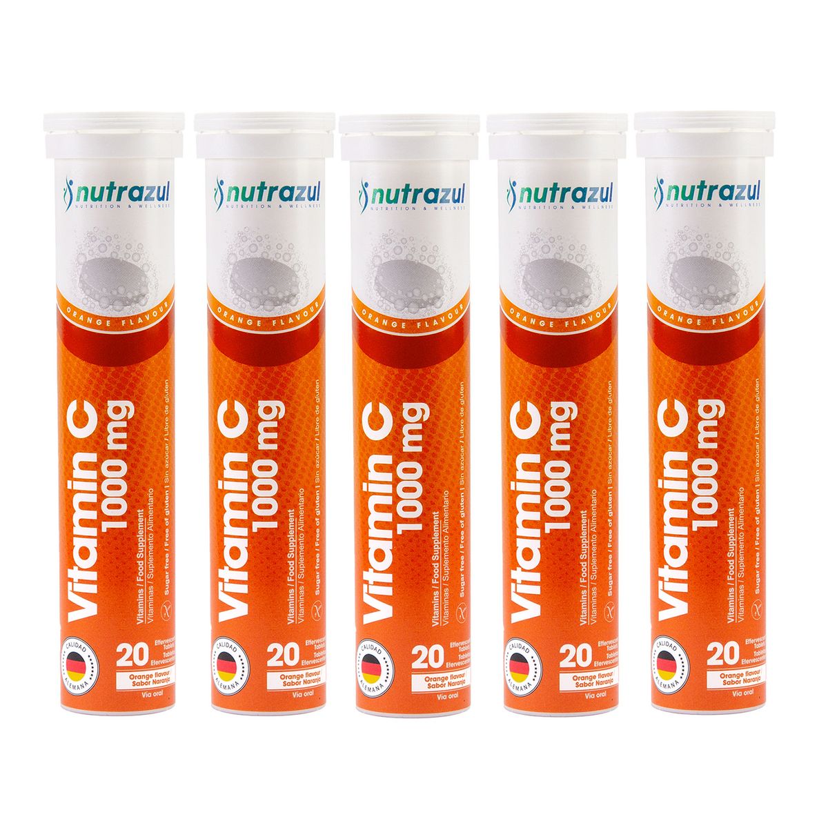 NUTRAZUL - Vitamina C 1.000 Mg.- (Pack  5 unidades).