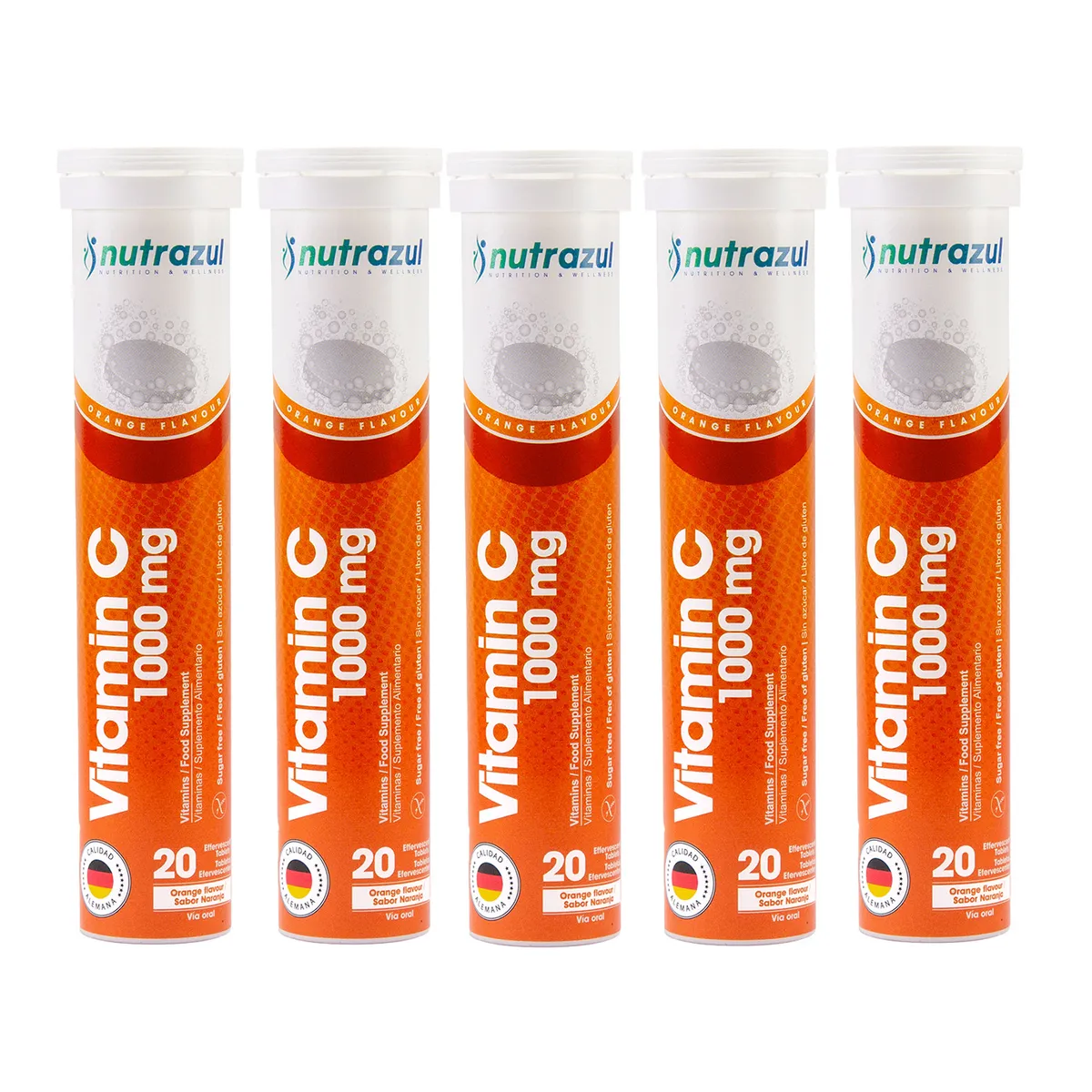 NUTRAZUL - Vitamina C 1.000 Mg.- (Pack  5 unidades).