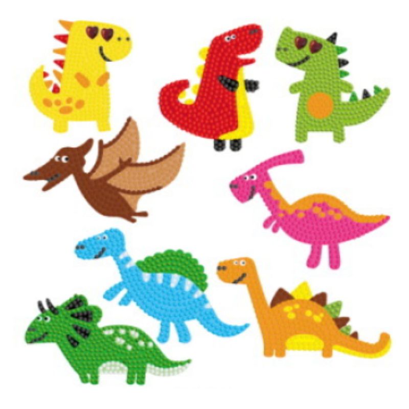 GENERICO - Kit Sticker pintura diamantes - Dino