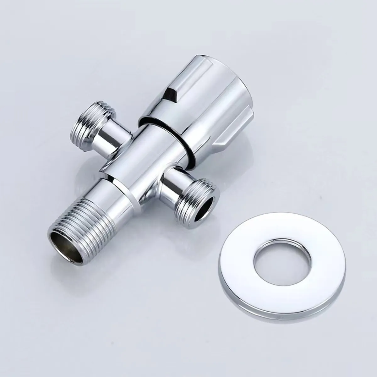 KUANGYE - Llave Angular Doble 12 He En Acero Inoxidable Sus304