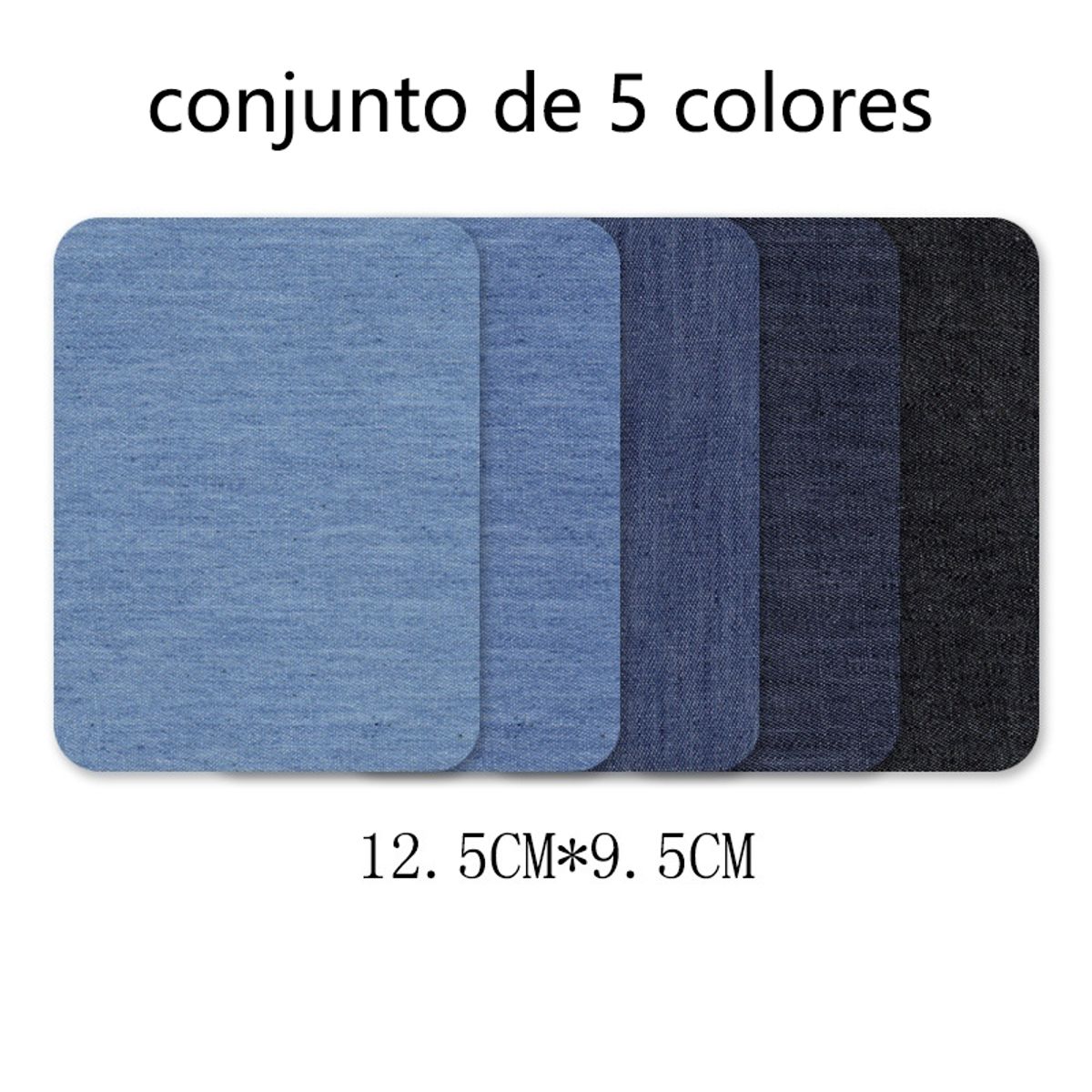 KUANGYE - Parche Termoadhesivo Para Jeans 5 Tonos 12,5cmx9,5cm 15unid