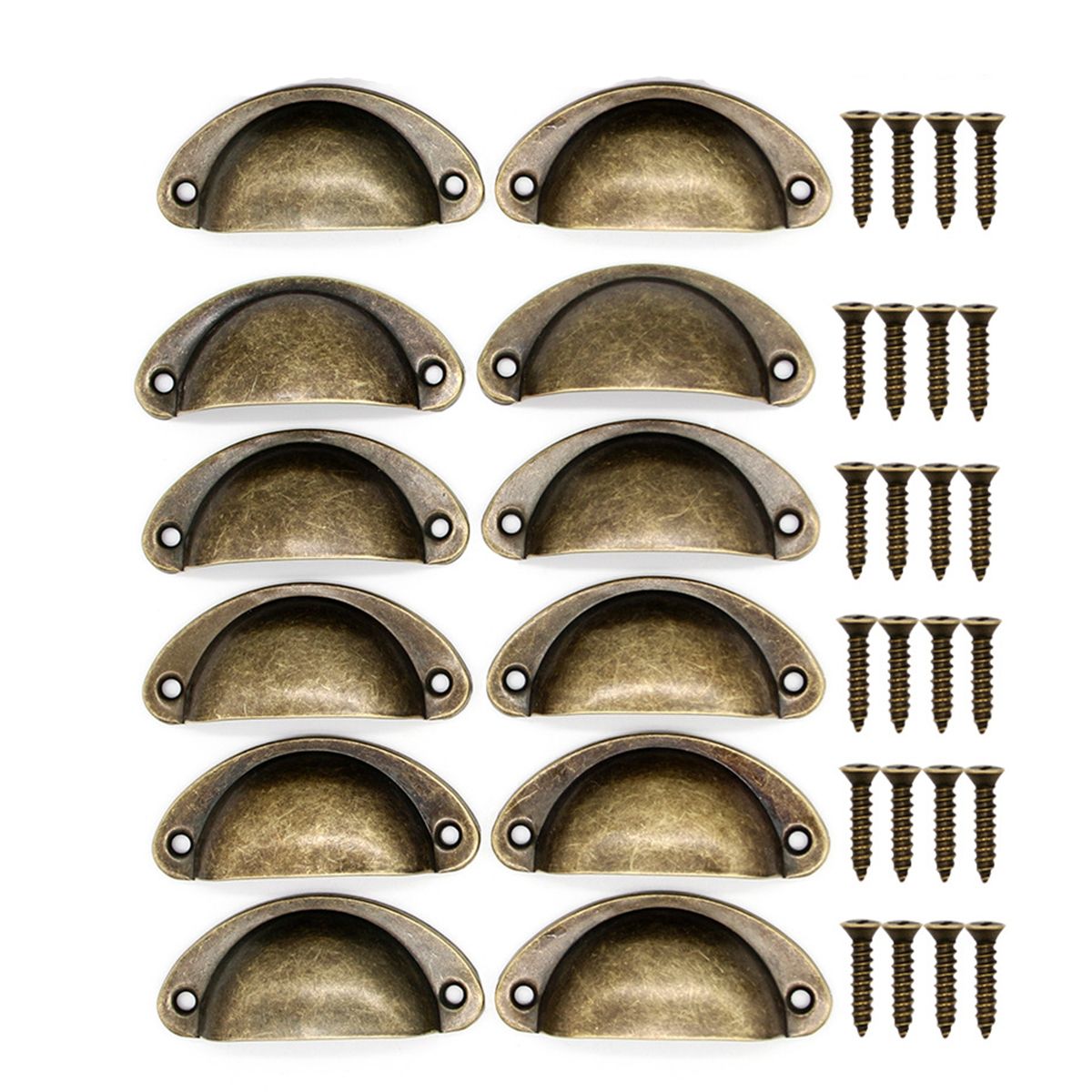 KUANGYE - Tiradores Cajón Mueble Manilla Mango - Tornillos 12 Unid