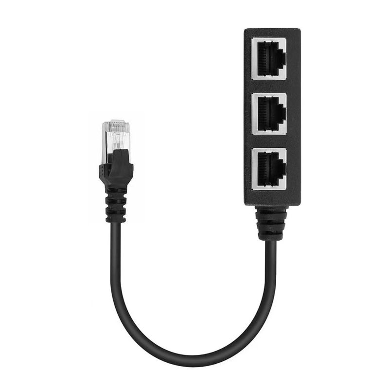 KUANGYE - Divisor De Red Ethernet Lan / Extensor Rj45 1 A 3 Puertos