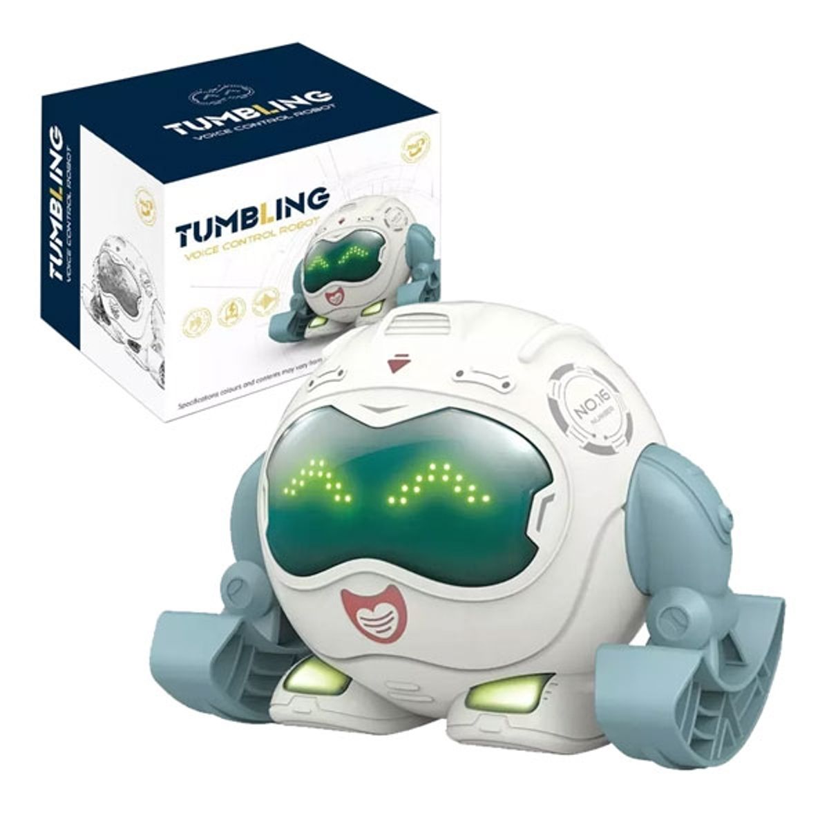 GENERICO - Robot Tumbling Voice Control Verde Oscuro - Robot para niños