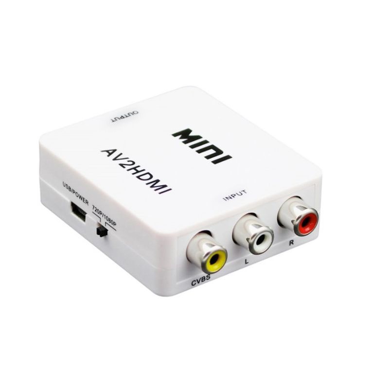 GENERICO - Convertidor AV-HDMI Con Audio RCA Audio Y Video En HDMI