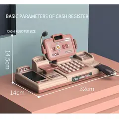 GENERICO - Caja Registradora De Juguete Rosa con 25 accesorios