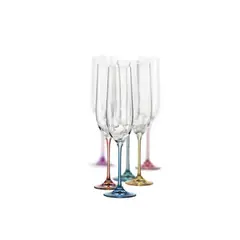 CAP DOR - Set 6 Copas Colores Espumante Cristal 190 ml