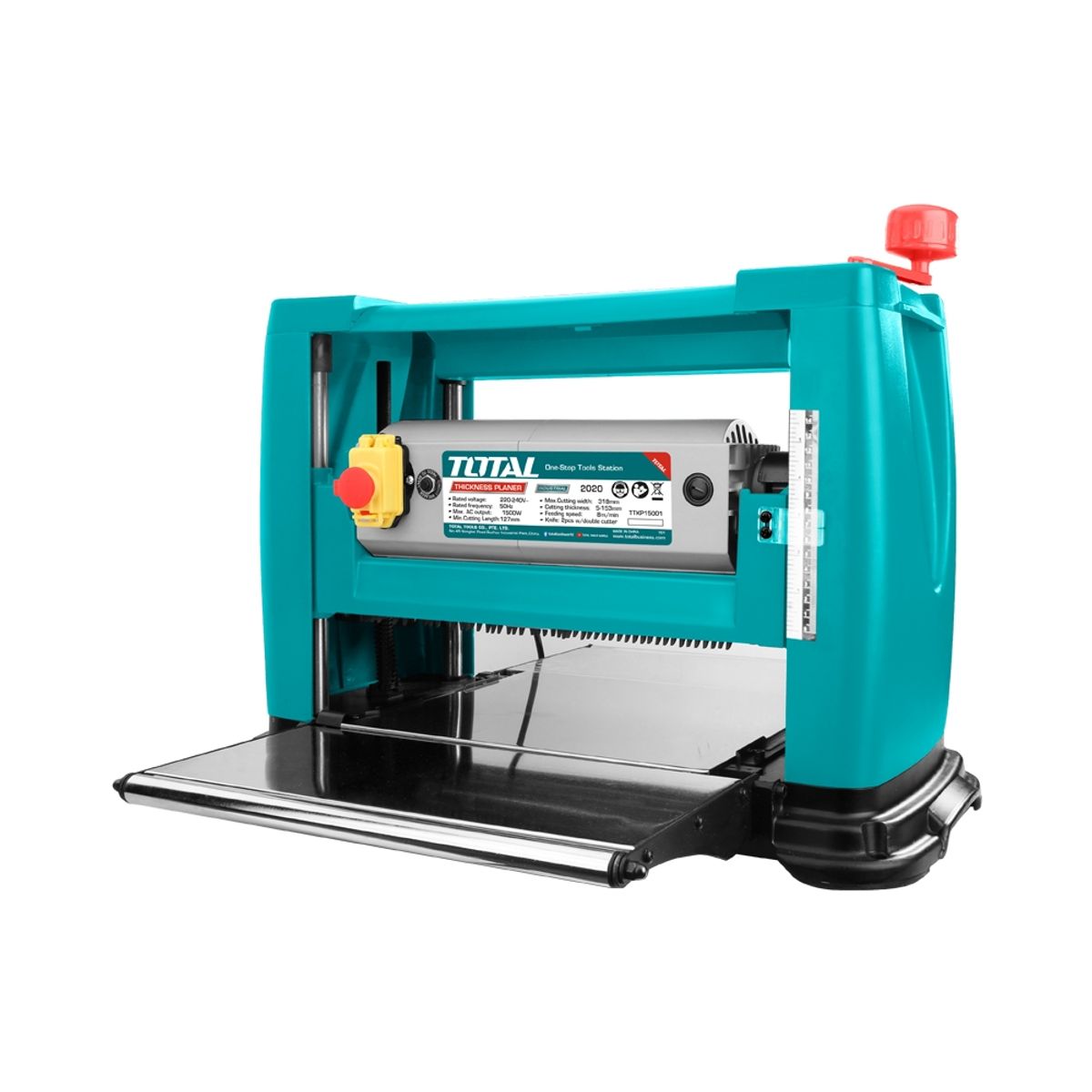 TOTAL TOOLS - Cepillo de Banco 1500w Industrial + 4 Accesorios TOTAL