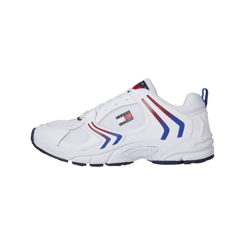 TOMMY HILFIGER - Zapatillas Sport De Cuero Blanco Tommy Hilfiger