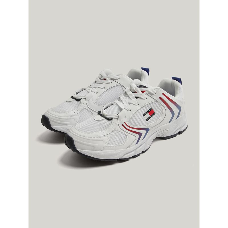 TOMMY HILFIGER - Zapatillas Sport De Cuero Blanco Tommy Hilfiger