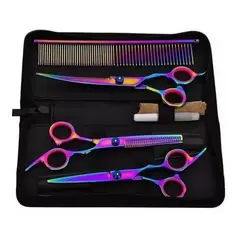 KUANGYE - Set Tijeras Peluquería Canina Corta Pelo Perro Mascota