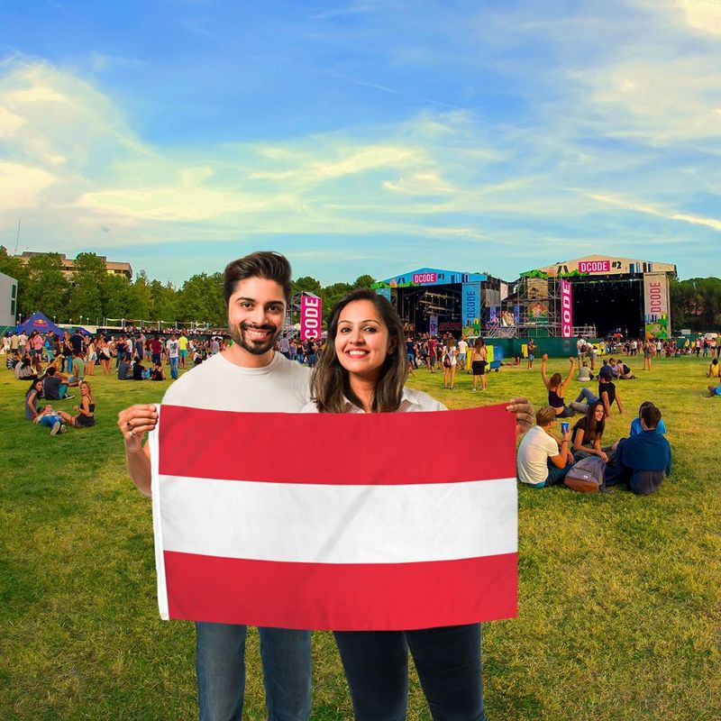 GENERICO - Bandera de Austria de 150 Cm X 90 Cm